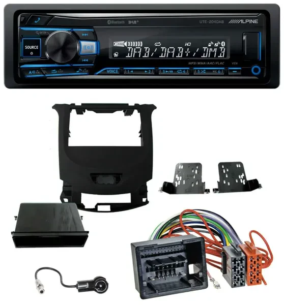 Alpine USB Bluetooth DAB MP3 Autoradio für Chevrolet Cruze ab 2016 Klavierlack/s