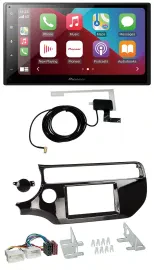 Автомагнитола для Kia Rio UB (с 2015) Pioneer 2 DIN USB, Bluetooth, DAB, MP3, цвет: черный (piano black)