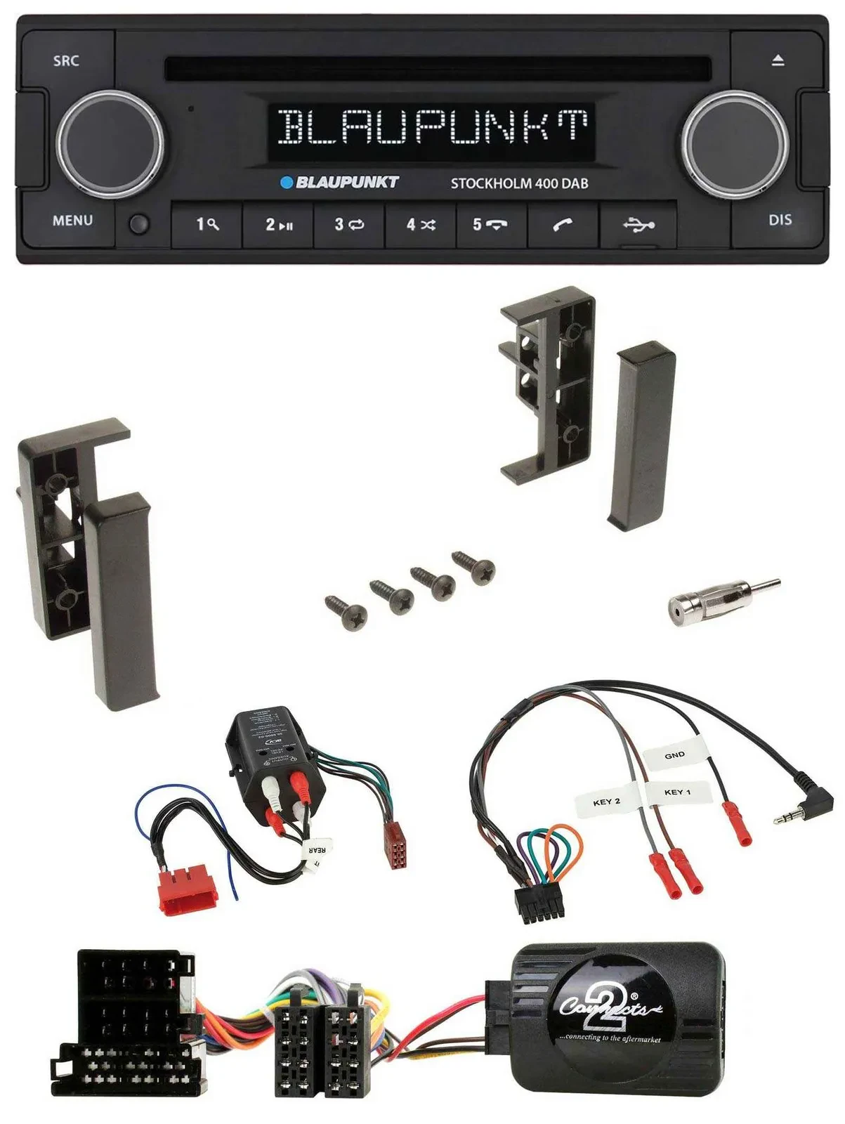 Blaupunkt Lenkrad Bluetooth DAB CD USB Autoradio für Audi A3 A4 A6 99-00 BOSE-Vo