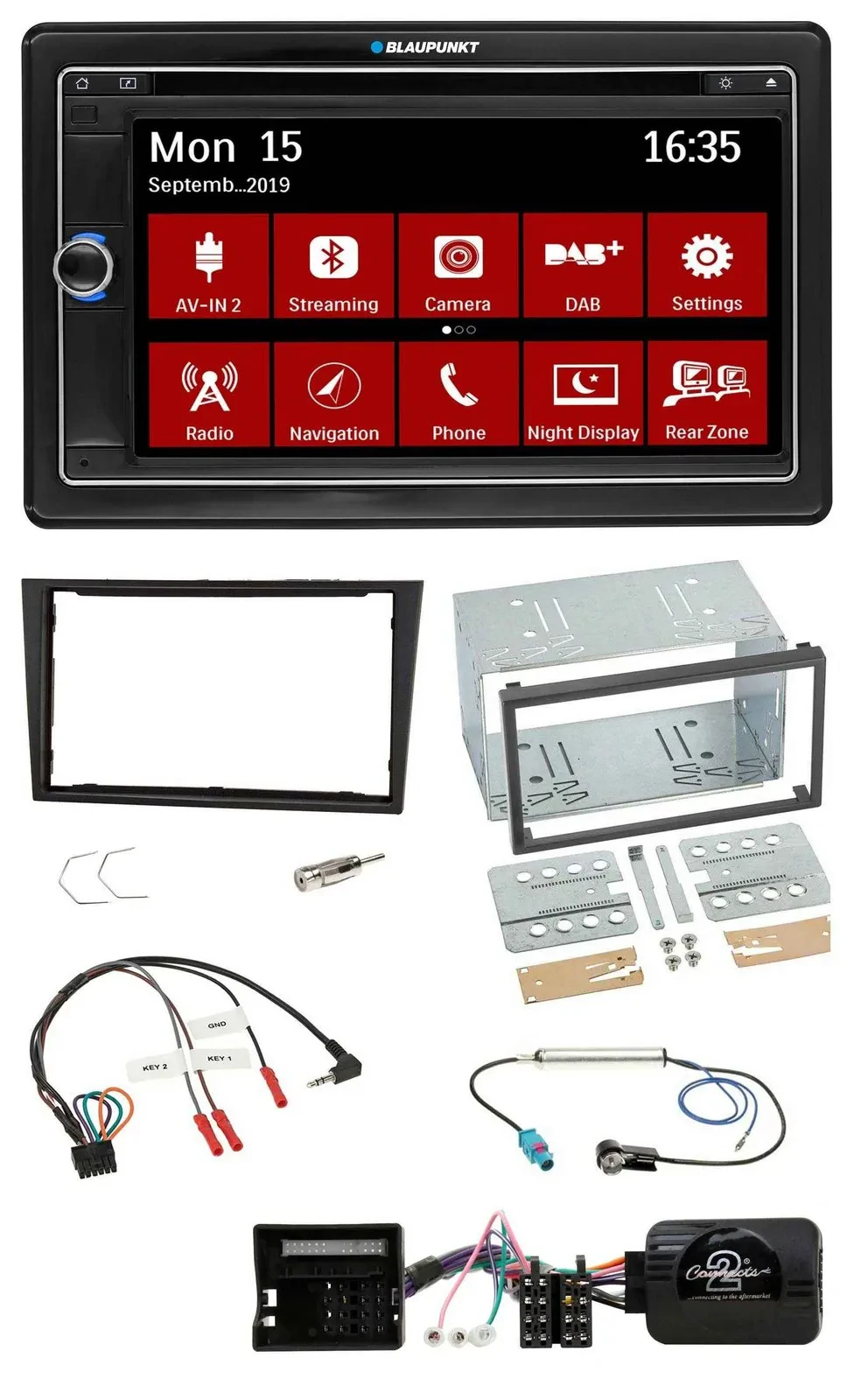 Blaupunkt 2DIN USB DAB Lenkrad Bluetooth TMC Navigation für Opel Corsa D 2006-20