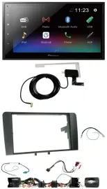 Pioneer DAB Lenkrad Bluetooth 2DIN USB Autoradio für Audi A3 8P 2003-2012 Aktivs