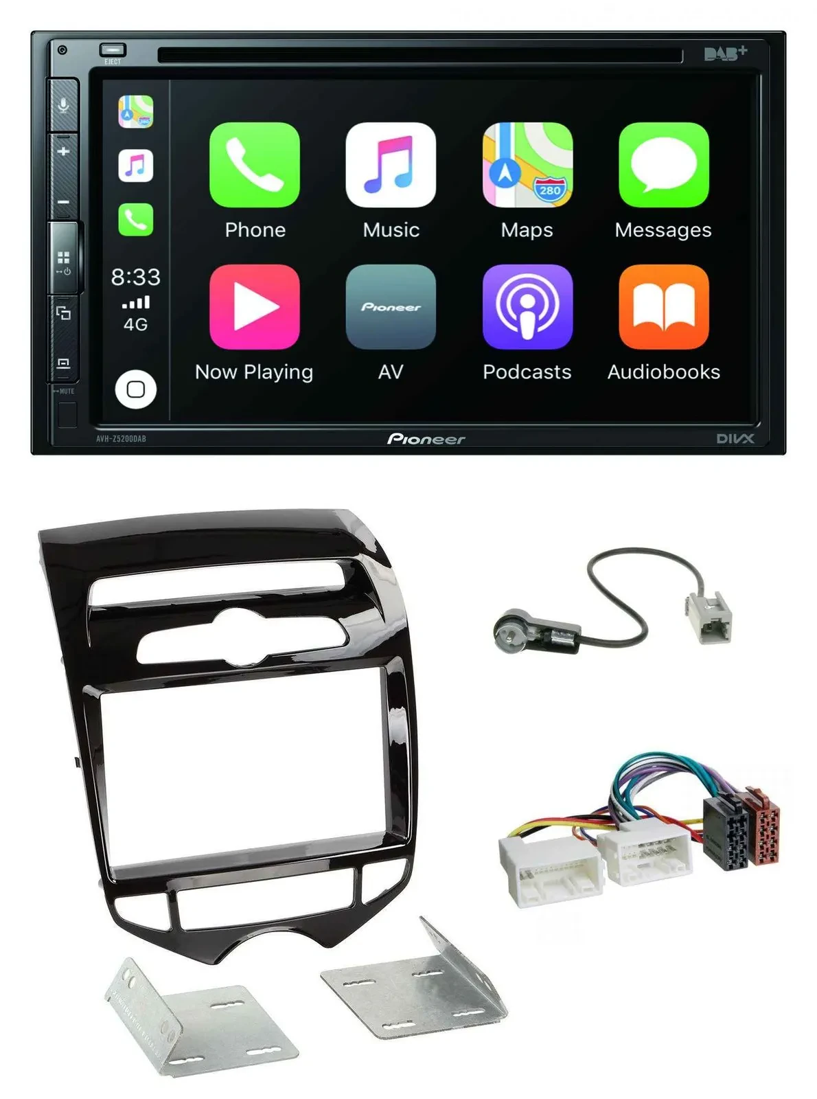 Pioneer DVD 2DIN MP3 DAB Bluetooth USB Autoradio für Hyundai ix20 ab 10 autom. K