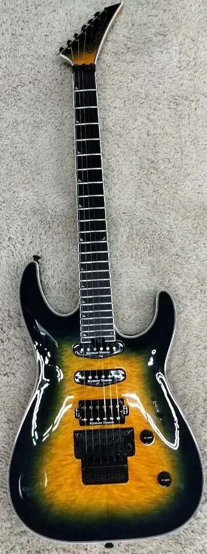 Электрогитара Jackson SLA3Q Soloist Pro Plus Series Amber Blue Burst с чехлом