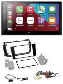 Pioneer USB MP3 DAB 2DIN Bluetooth Autoradio für Nissan Micra ab 2017 schwarz gl