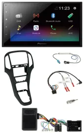 Автомагнитола Pioneer 2DIN USB, Bluetooth, DAB для Opel Astra (с 2009), перламутрово-чёрный