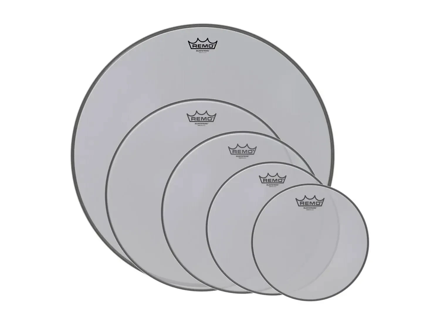 Б/У Набор пластиков для барабана Remo Silentstroke Low Volume 10"/12"/14"/16"/22" (набор, 5 шт.)
