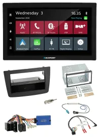 Blaupunkt DAB Bluetooth USB Lenkrad 2DIN Autoradio für Alfa Romeo Mito ISO 955 1