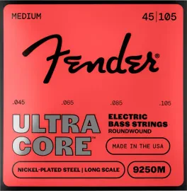 Fender 9250M Ultracore Roundwound Bass Strings, NPS, Ball End, Medium 45-105
