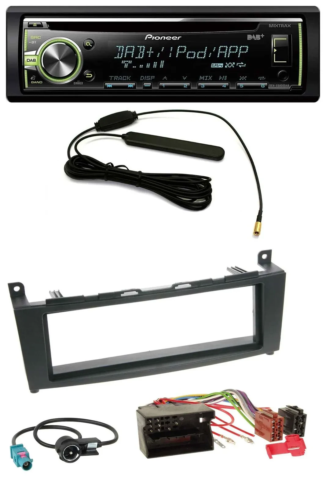 Автомагнитола Pioneer MP3 USB CD DAB AUX для Mercedes C-Class W204 (с 2007)