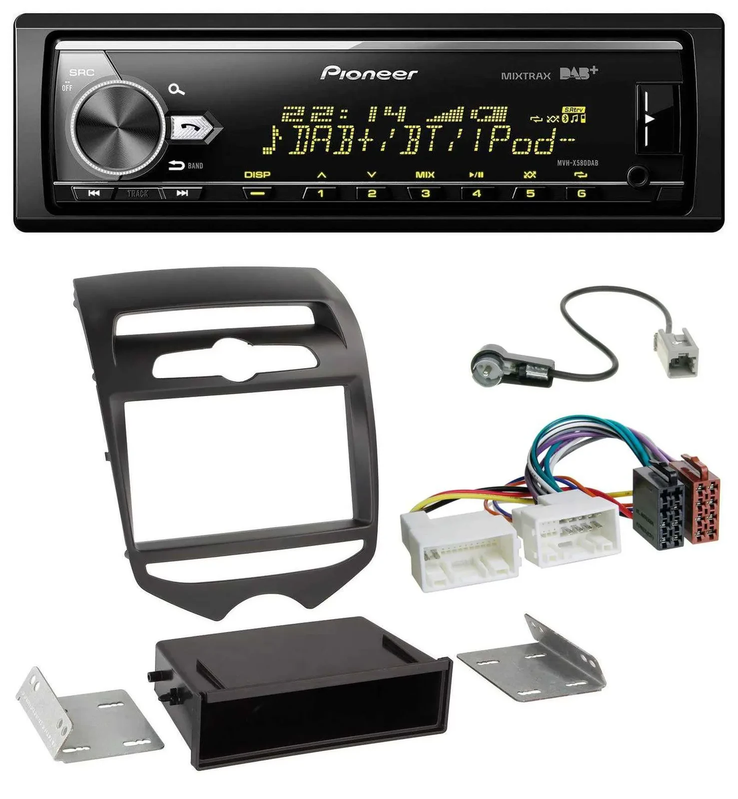 Pioneer Bluetooth USB DAB MP3 Autoradio für Hyundai ix20 (ab 10) man. Klima