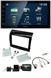 Kenwood 2DIN Bluetooth Lenkrad USB DAB Autoradio für Fiat Ducato 2012-2015 Piano