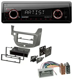 Blaupunkt SD USB 1DIN MP3 AUX Autoradio für Honda Jazz (ab 2009) - silber
