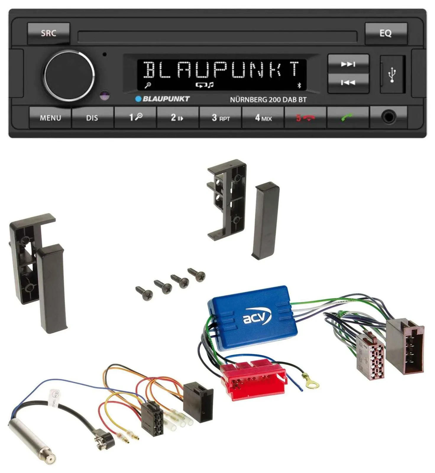 Blaupunkt USB DAB MP3 Bluetooth Autoradio für Audi A2 A3 8L A4 B5 A6 C5 Aktivsys