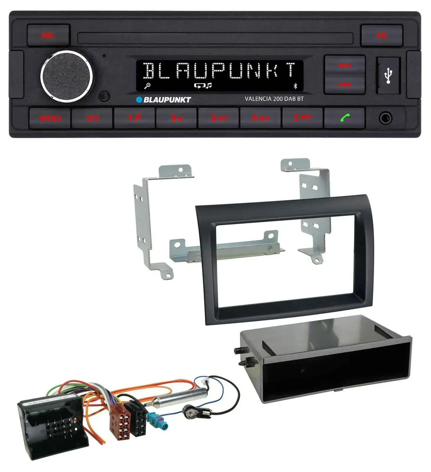 Автомагнитола Blaupunkt для Citroen Jumper (2006–2011) Quadlock DAB MP3 Bluetooth USB черная
