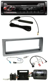 Pioneer CD USB Lenkrad DAB MP3 Autoradio für Citroen C5 ab 2005 grau-metallic