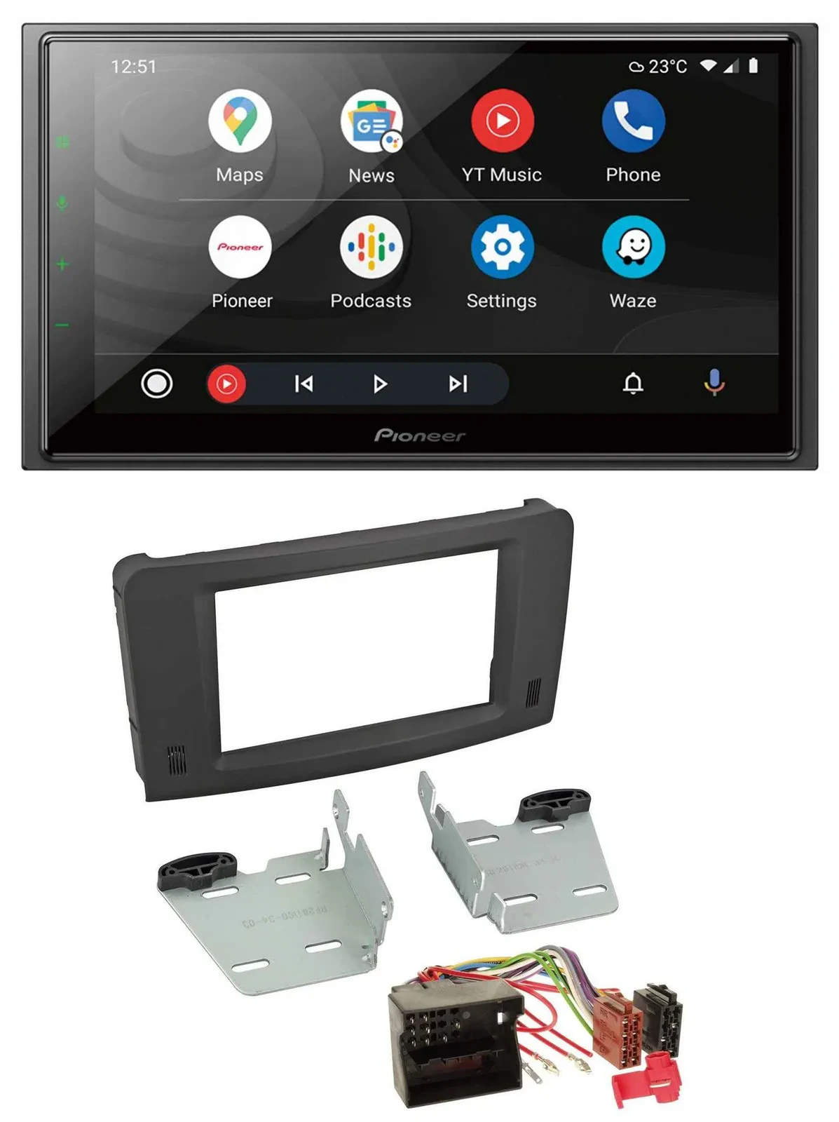 Автомагнитола Pioneer 2-DIN DAB Bluetooth USB для Mercedes M-Class W164 (2005–2011)