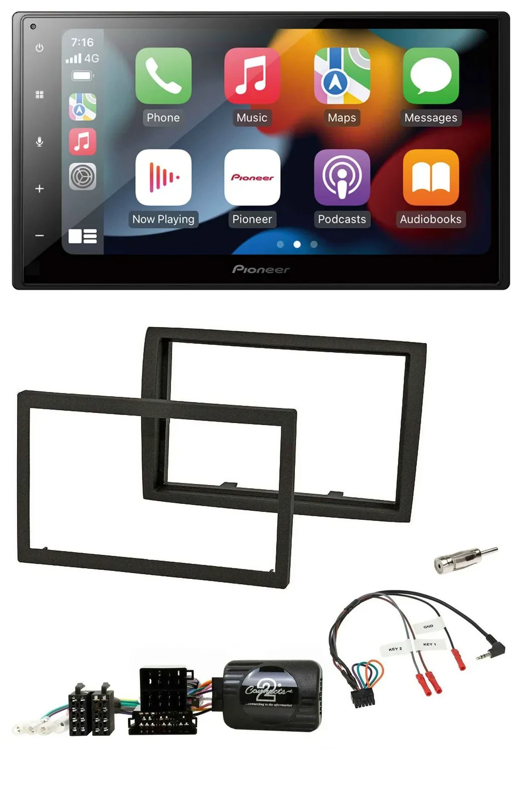 Автомагнитола для Fiat Ducato Pioneer 2-DIN, DAB, Bluetooth, USB