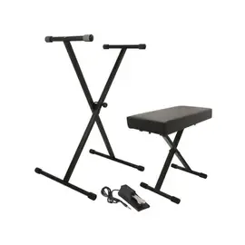 On-Stage KPK6550 Keyboard Stand/Bench Pack with Sustain Pedal