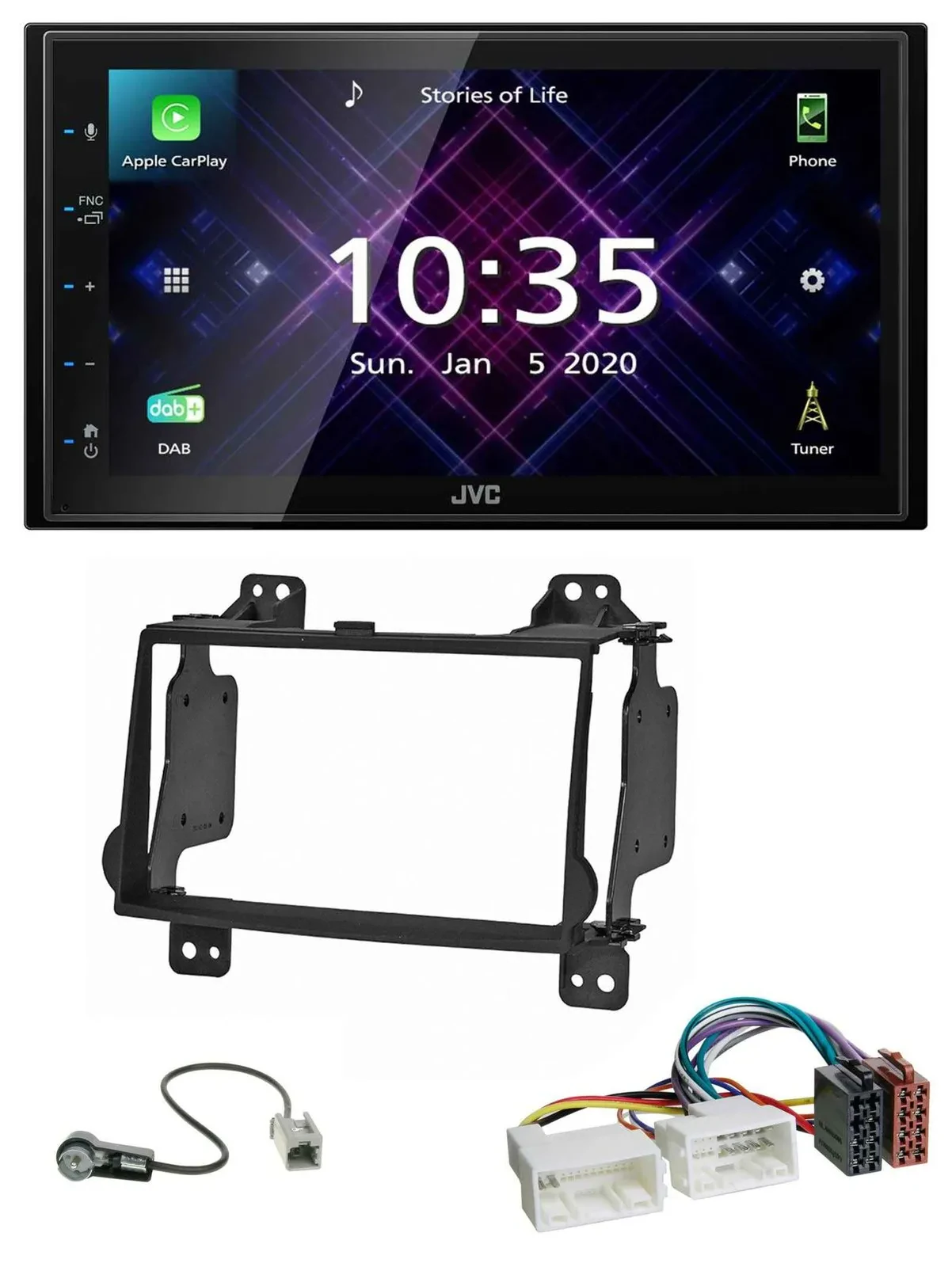 JVC DAB 2DIN MP3 Bluetooth USB Autoradio für Hyundai H1 (08-15)