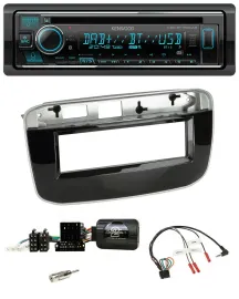Автомагнитола для Fiat Punto/Punto Evo (с 2009) Kenwood Bluetooth DAB USB CD с поддержкой кнопок на руле