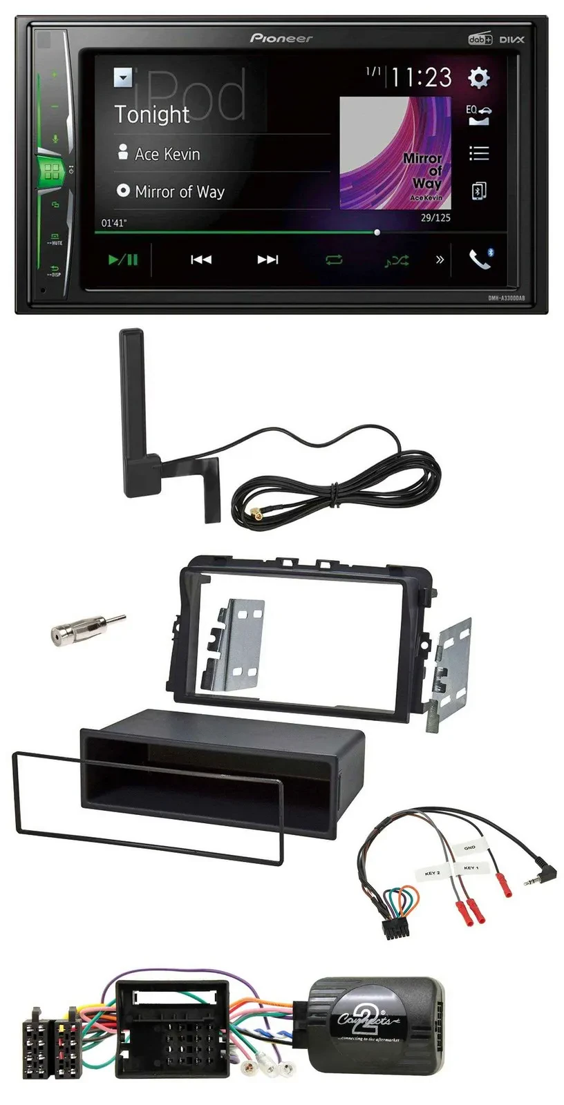 Автомагнитола для Opel Vivaro 2011–2015 Pioneer 2DIN, DAB, Bluetooth, MP3