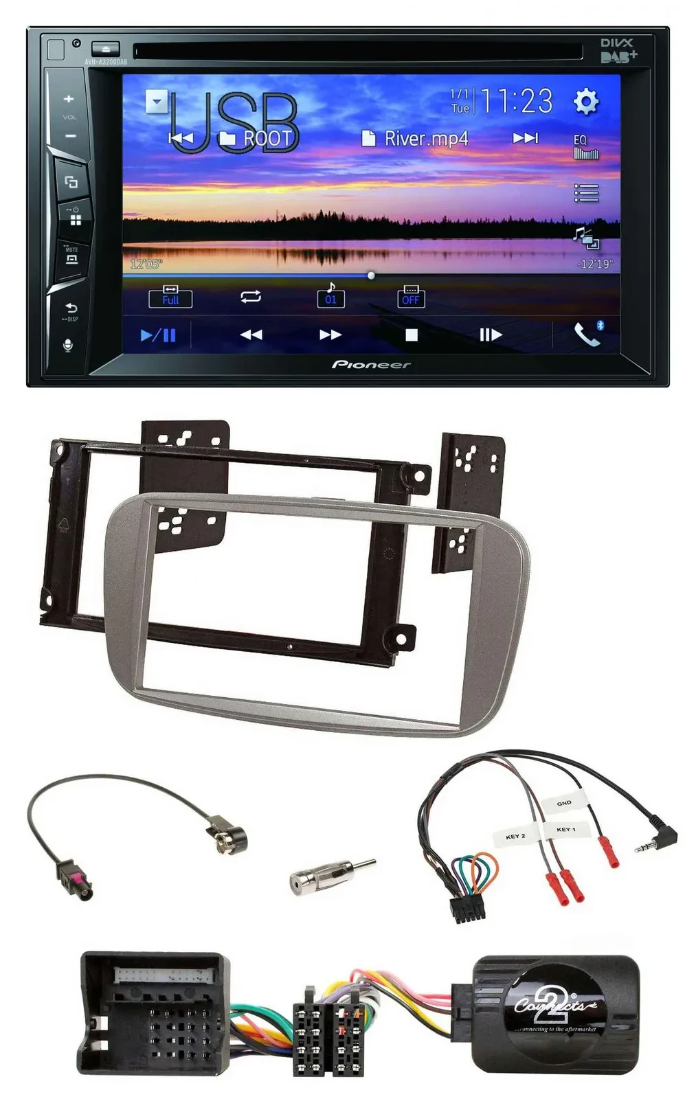 Pioneer Bluetooth 2DIN USB DVD DAB Lenkrad Autoradio für Ford Mondeo S-Max ab 07
