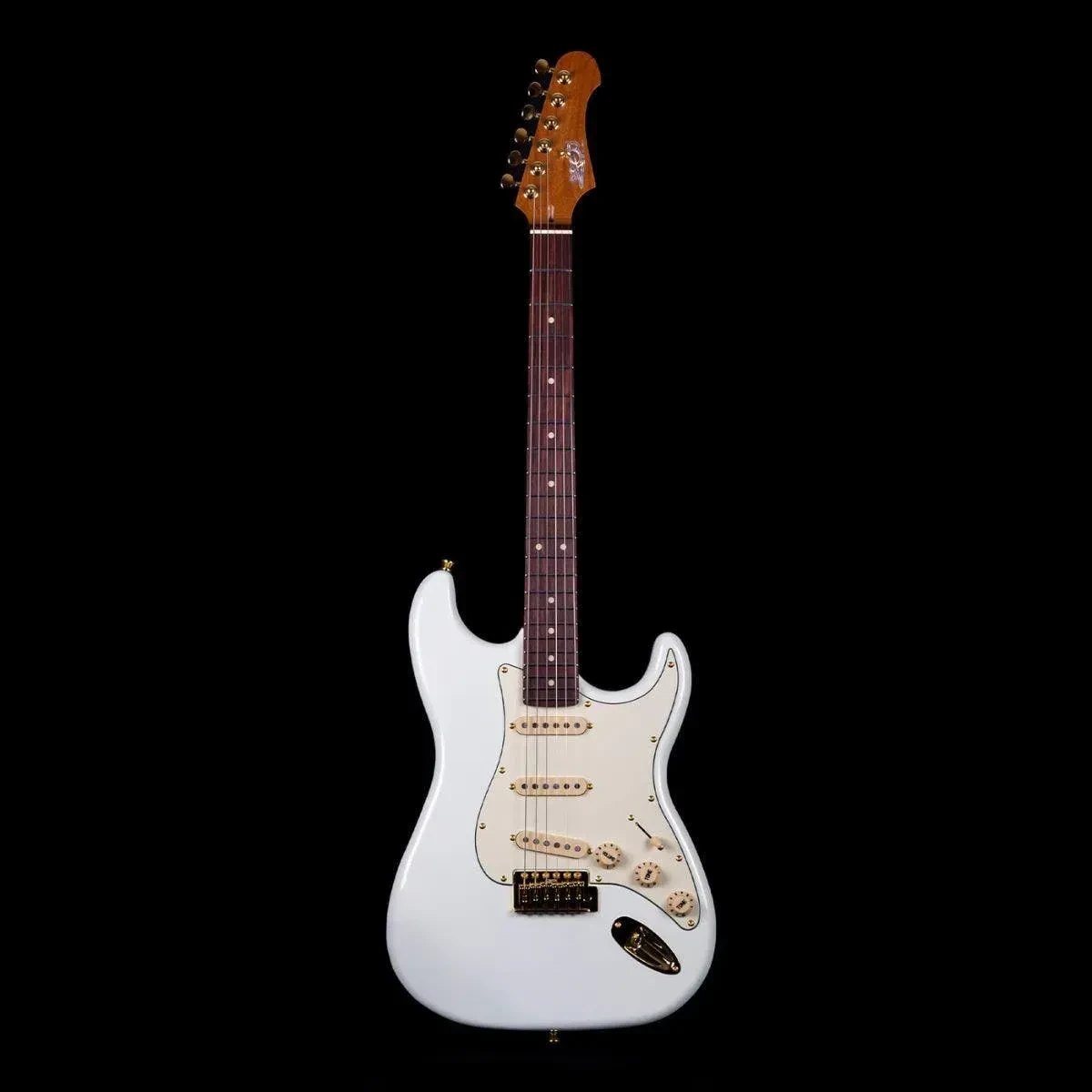 Jet JS-380 OW G Electric Guitar, White with Gold Hardware