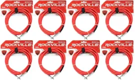 Инструментальный кабель Rockville RCGT10R Red 3 м (8 штук)