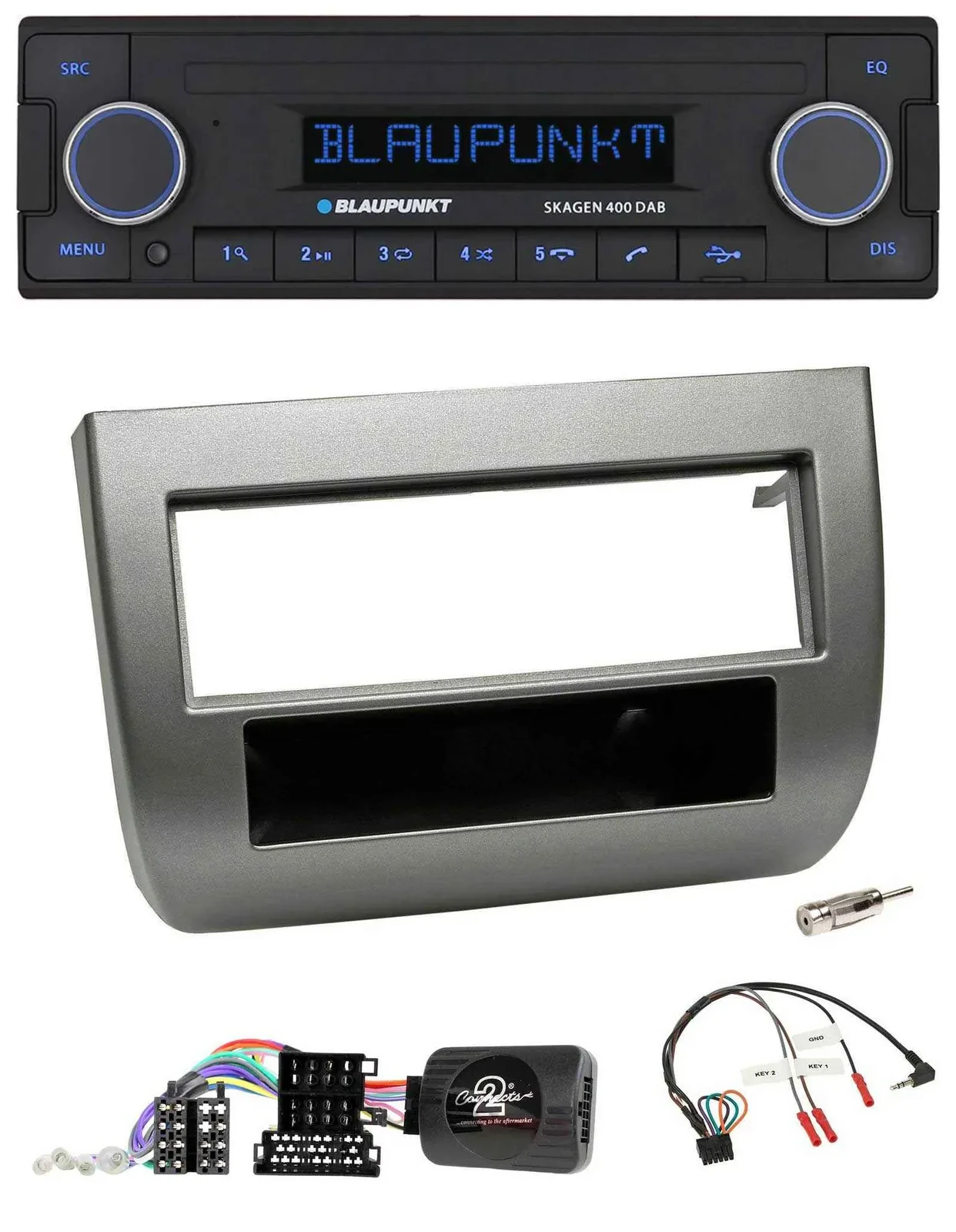 Blaupunkt DAB USB Bluetooth Lenkrad Autoradio für Lancia Y 843 05-11 dunkelsilbe