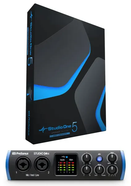 Presonus STUDIO 24C 2x2 USB-C Audio MIDI Recording Interface + Software Upgrade