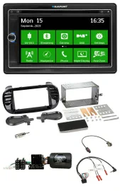 Blaupunkt Bluetooth 2DIN Lenkrad DAB USB TMC Navigation für Fiat 500 Fakra 08-15