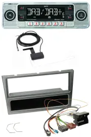 Dietz Bluetooth USB MP3 DAB Autoradio für Opel Corsa C Quadlock 2004-2006 alumin