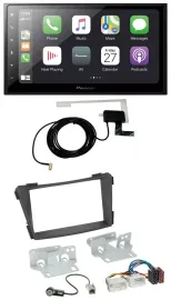 Pioneer USB MP3 2DIN Bluetooth DAB Autoradio für Hyundai i40 VF ab 2011 schwarz