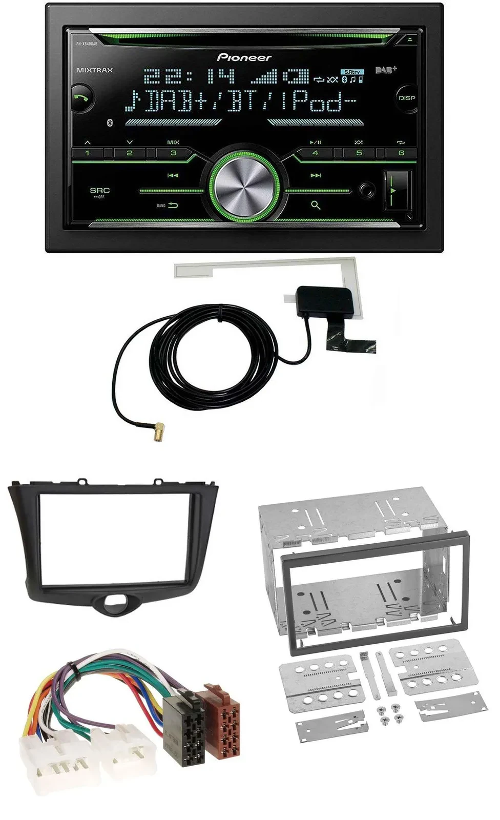 Автомагнитола для Toyota Yaris (2003–2005) Pioneer CD/USB/MP3, Bluetooth, 2DIN, DAB