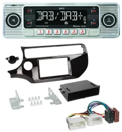 Dietz Bluetooth MP3 DAB USB Autoradio für Kia Rio UB ab 2015 piano-schwarz