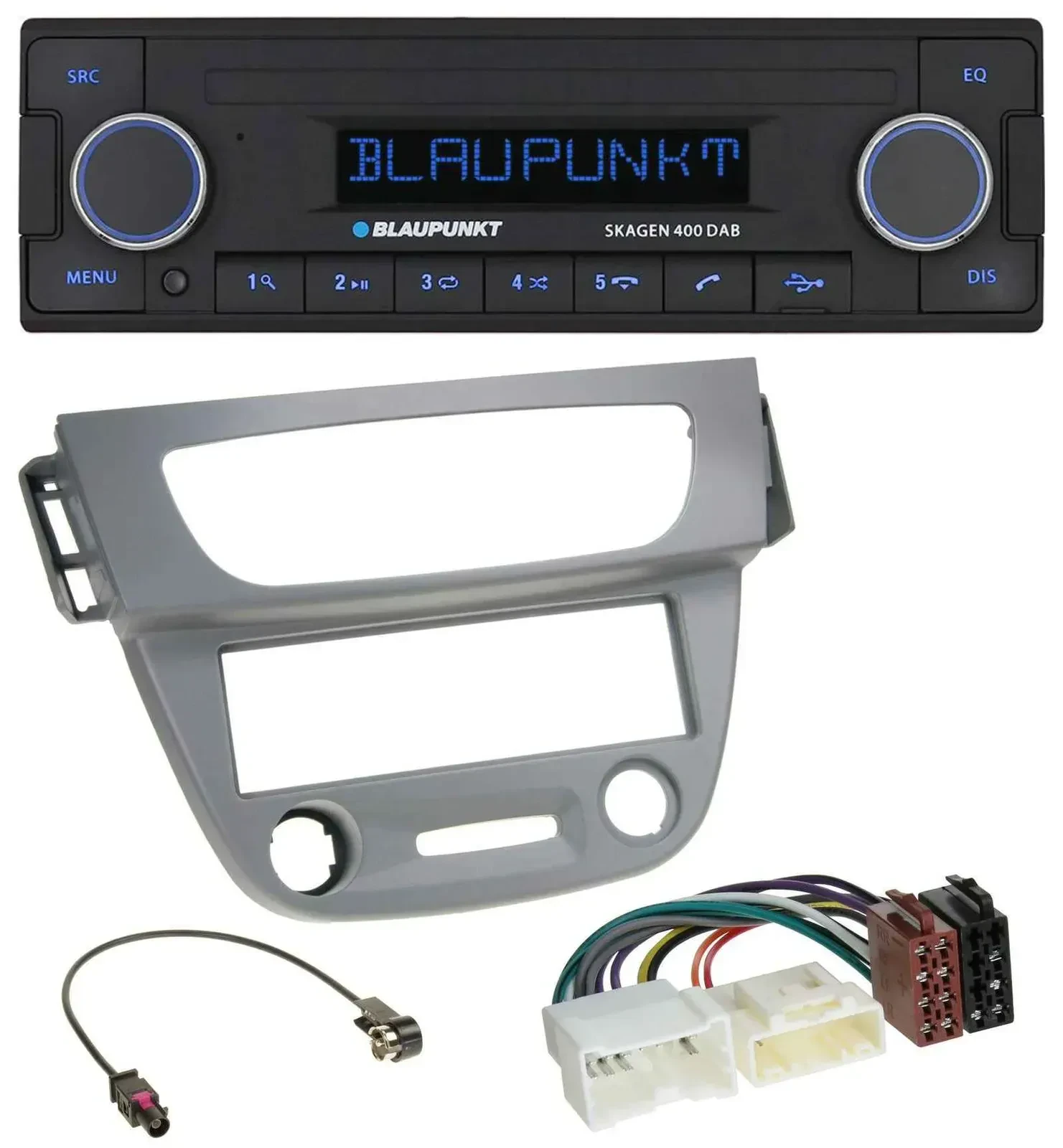 Blaupunkt DAB USB Bluetooth MP3 Autoradio für Renault Megane 3 (12-14) - grau