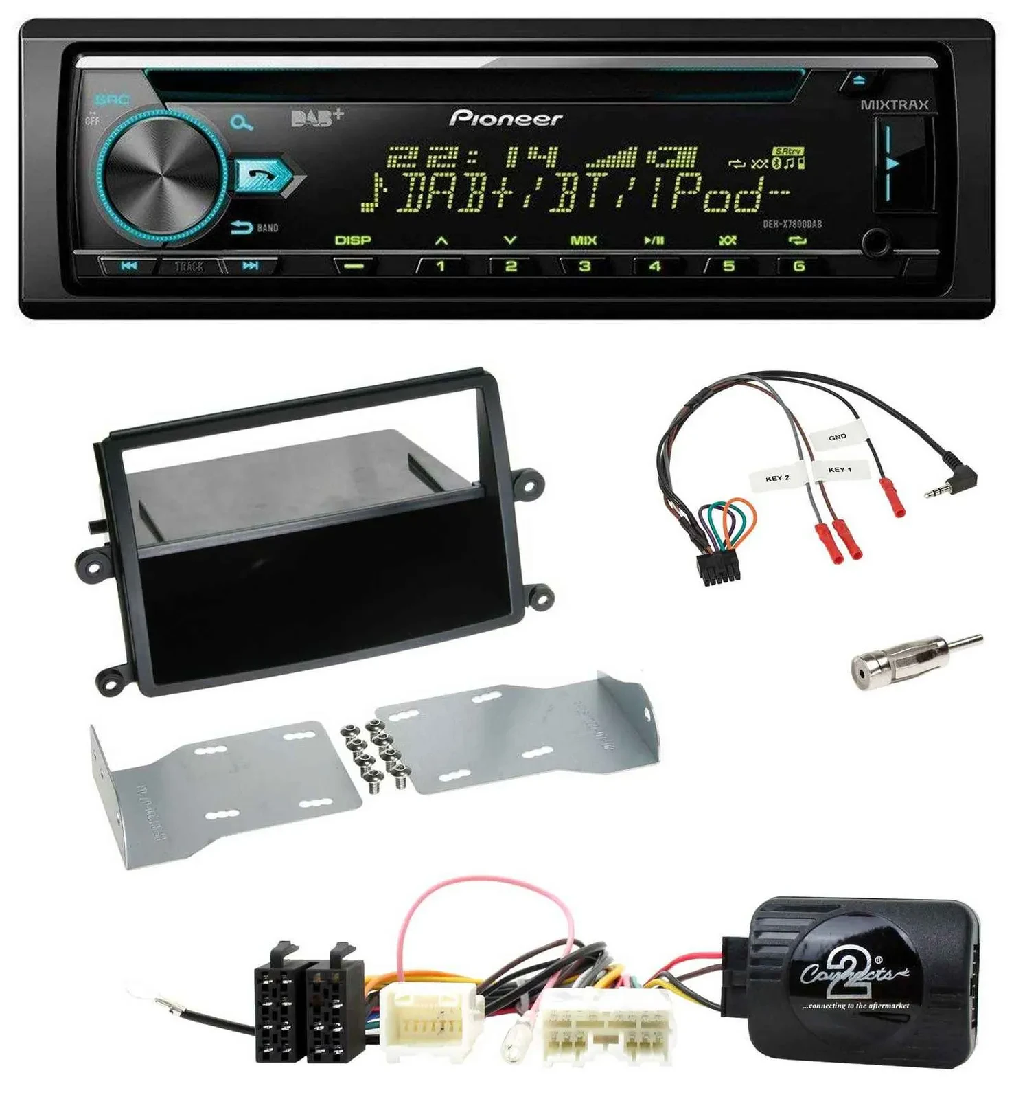 Pioneer DAB Lenkrad CD USB Bluetooth Autoradio für Mitsubishi L200 2006-2015