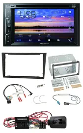 Автомагнитола Pioneer 2DIN, Bluetooth, USB, DVD, DAB, для Opel Corsa D, поддержка кнопок на руле