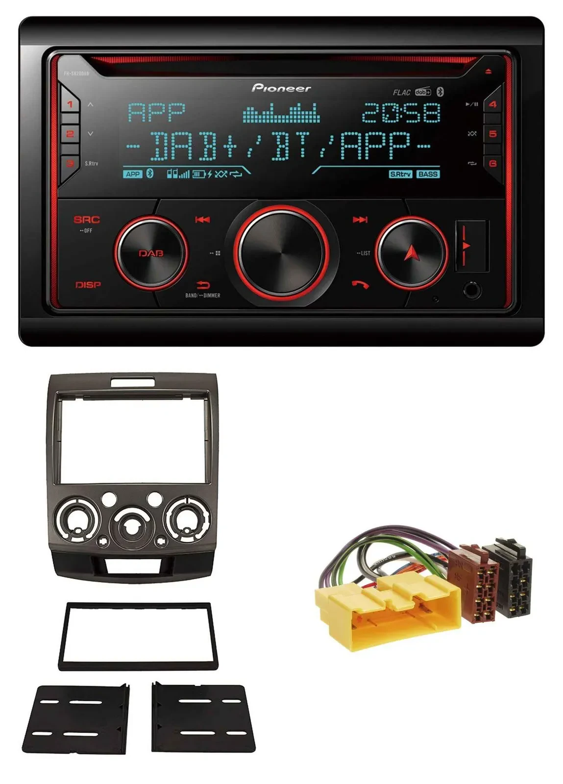 Pioneer 2DIN DAB MP3 Bluetooth USB CD Autoradio für Ford Ranger Mazda BT50 ab 06