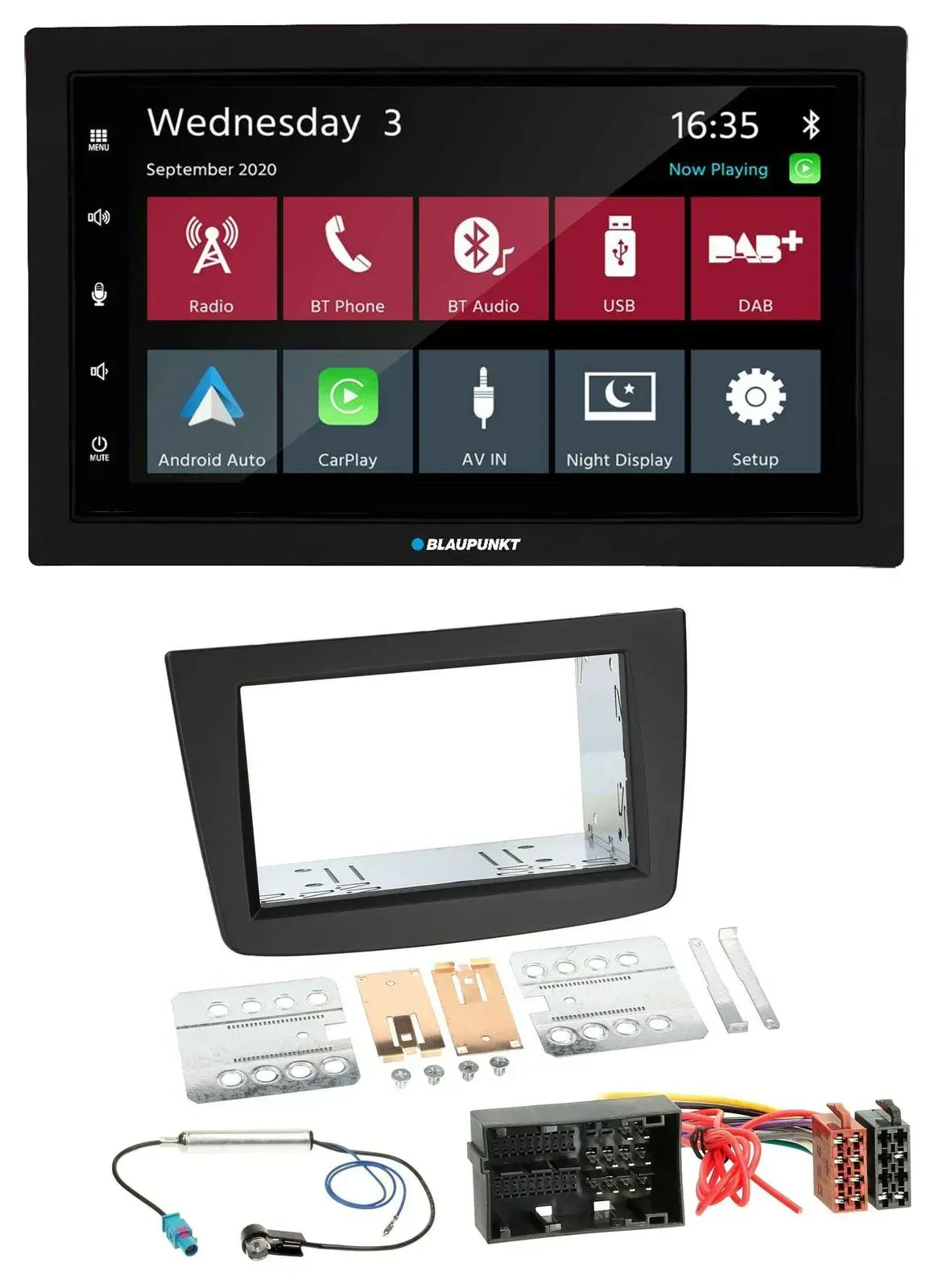 Blaupunkt DAB Bluetooth USB MP3 2DIN Autoradio für Alfa Romeo Mito 955 ab 14 sch