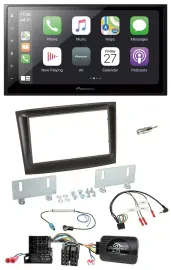 Автомагнитола для Fiat Doblo Pioneer 2DIN, Bluetooth, DAB, USB, Mini-ISO, поддержка кнопок на руле