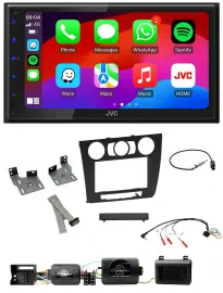 JVC Bluetooth USB Lenkrad 2DIN DAB Autoradio für BMW 1er PDC man. Klima E87/E88/