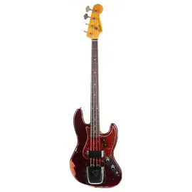 Бас-гитара Fender Custom Shop 1962 Jazz Bass Relic Faded Aged Oxblood