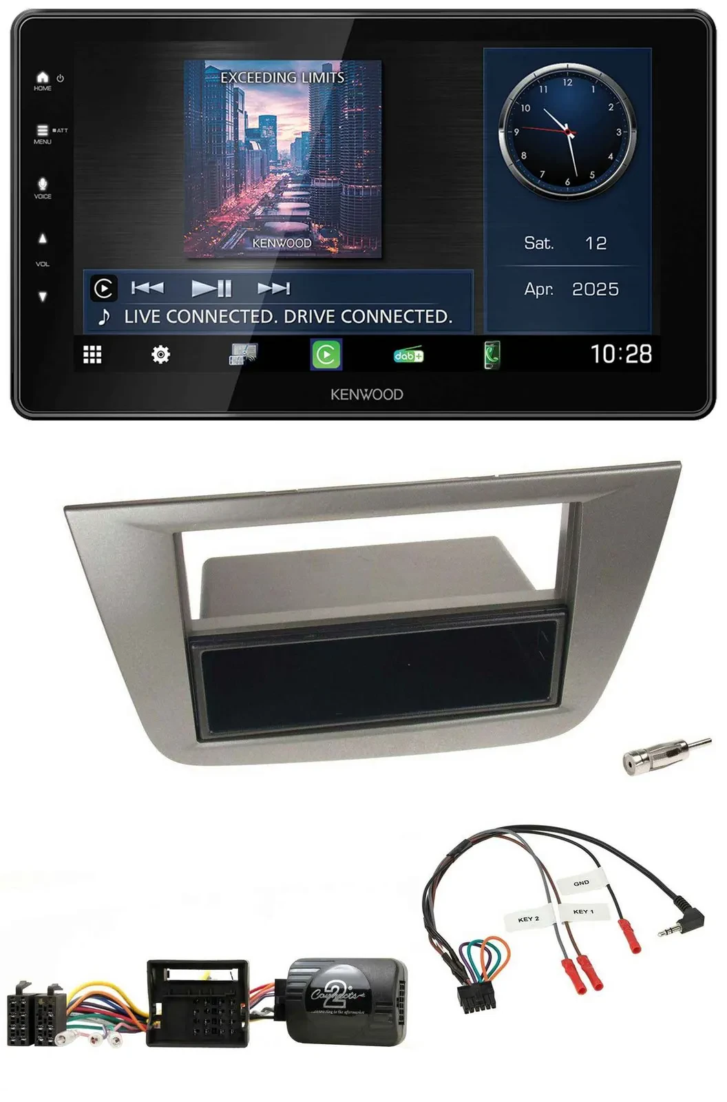 Kenwood Lenkrad Bluetooth USB DAB Autoradio für Seat Toledo Altea 2004-2009 anth