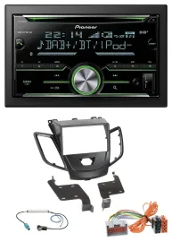 Pioneer Bluetooth MP3 DAB 2DIN USB CD Autoradio für Ford Fiesta 08-10 schwarz