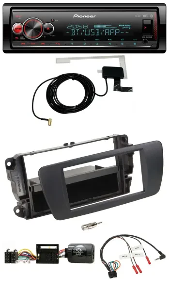 Pioneer Bluetooth DAB USB Lenkrad Autoradio für Seat Ibiza nitschwarz