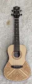 Luna Guitars Luna UKE TAPA SPR Luna Concert Solid Spruce Top Acoustic Electric Ukulele w/ Bag