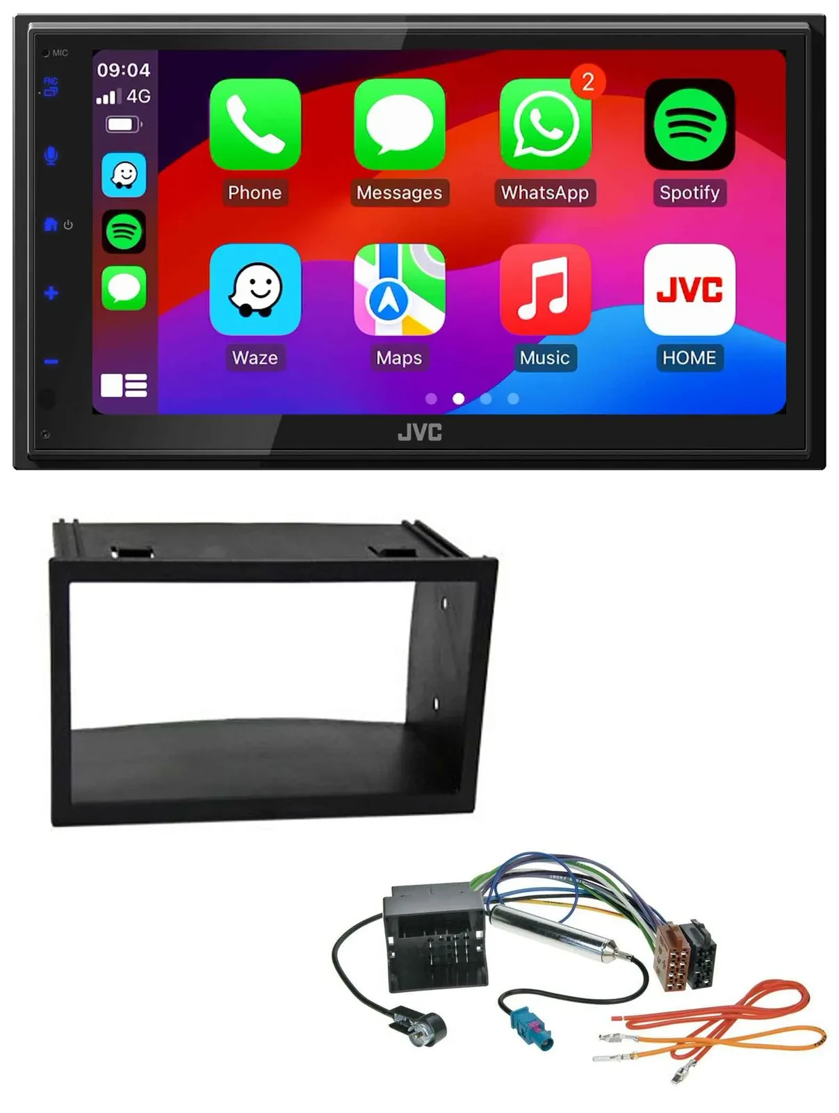 JVC Bluetooth 2DIN MP3 DAB USB Autoradio für VW Golf IV Polo Passat T4 Fox Quadl