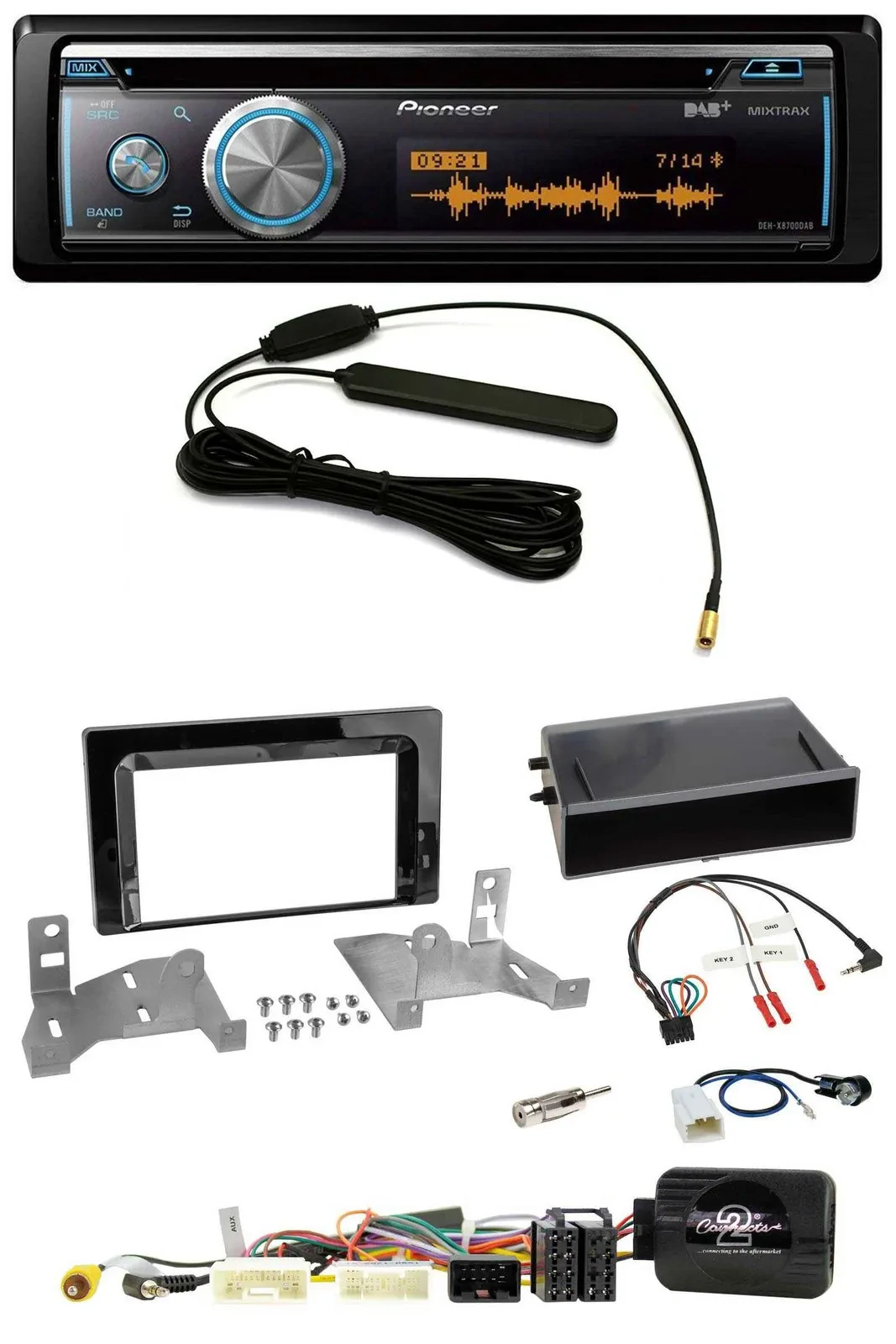 Pioneer CD USB Bluetooth DAB Lenkrad Autoradio für Toyota Aygo ab 2022 AB7 Klavi