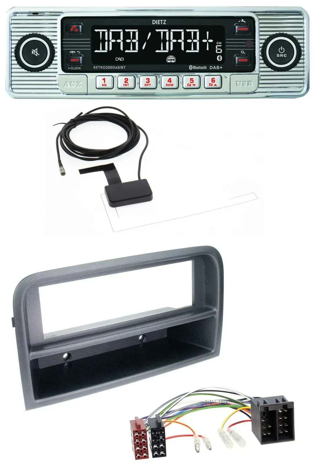 Dietz Bluetooth USB MP3 DAB Autoradio für Fiat Croma (ab 2005)